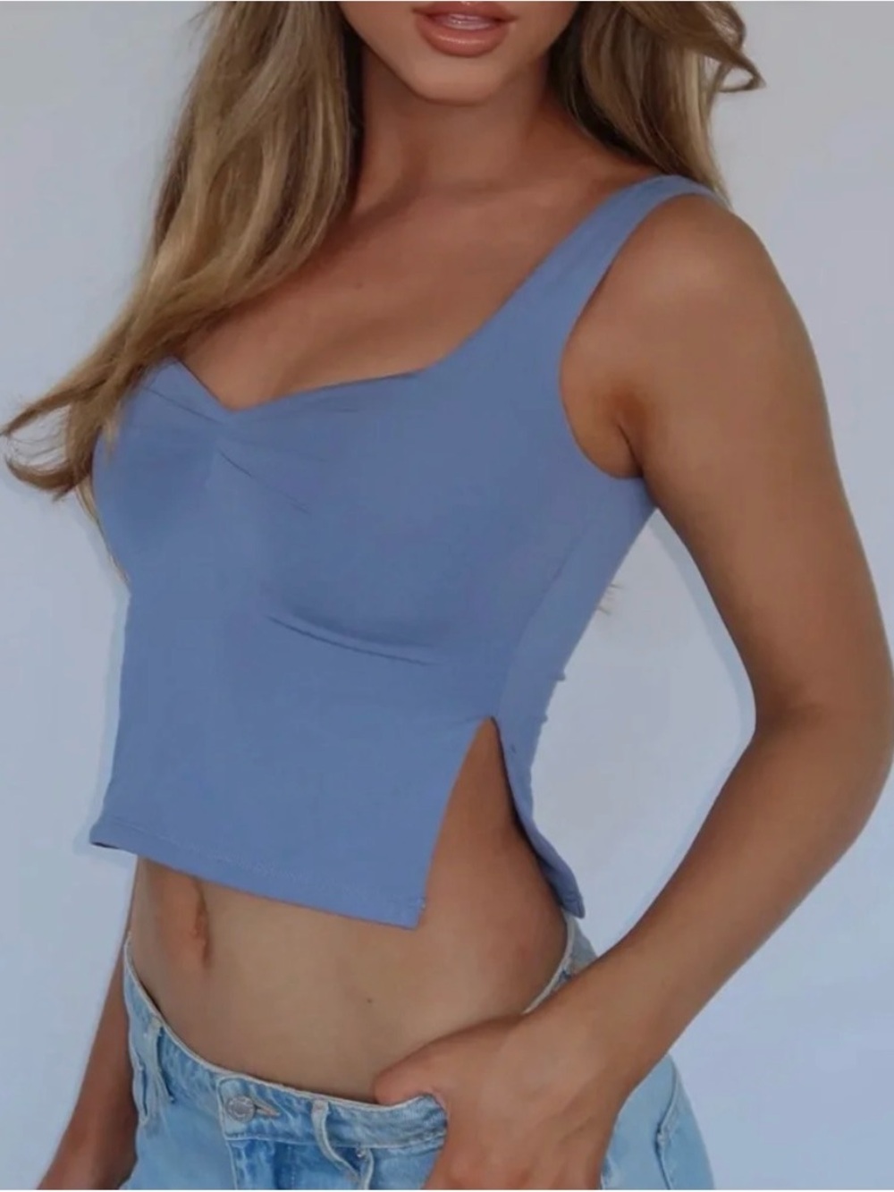 White Fox Taking Off Top in Steel (Light gray) Women’s XS